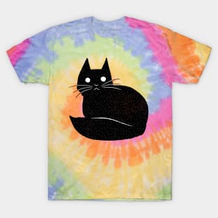 Rainy Black Cat T-Shirt